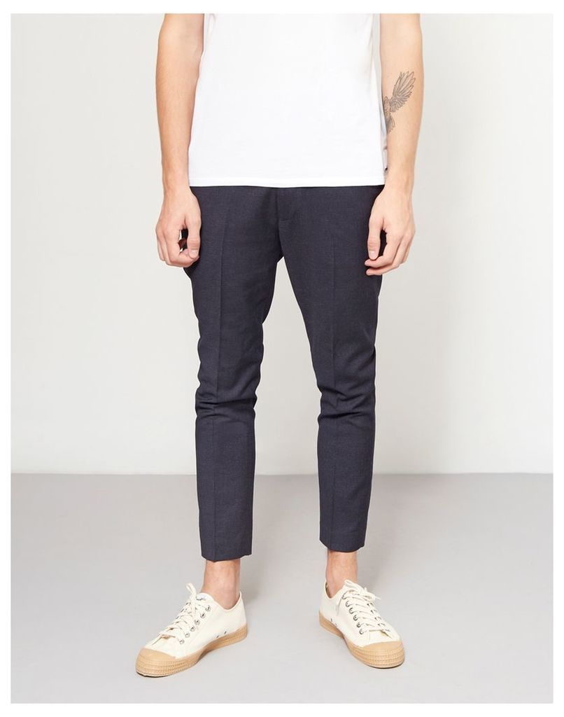 The Idle Man Skinny Fit Crop Smart Trouser Navy