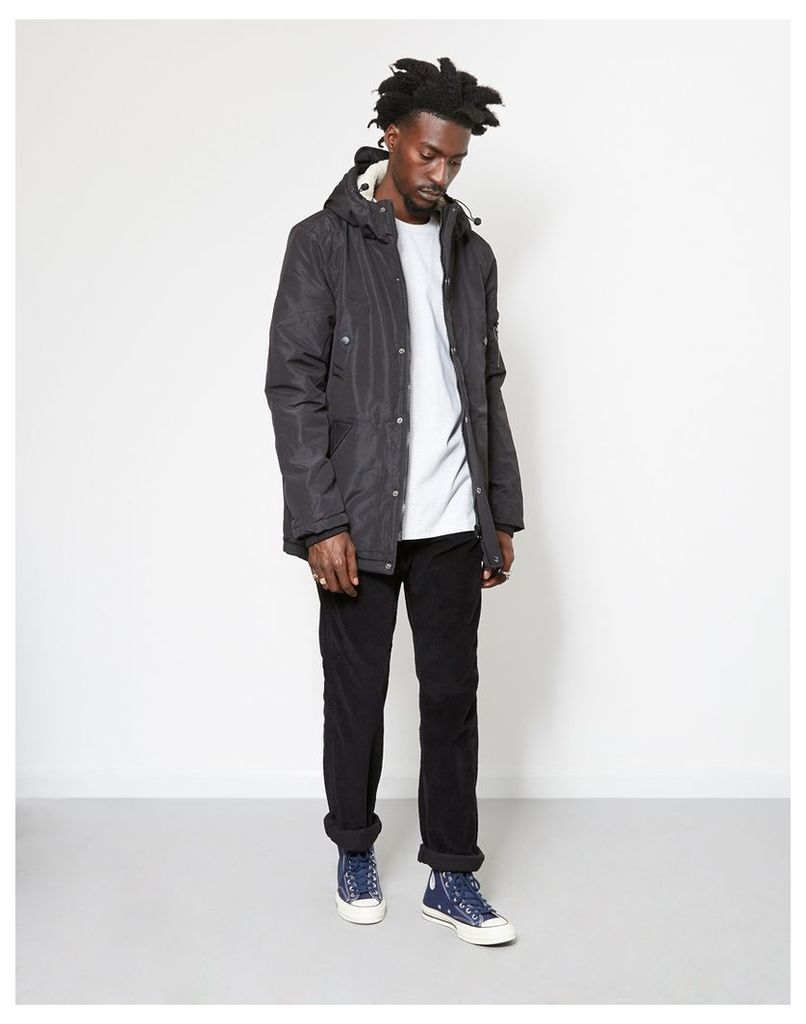 The Idle Man Sherpa Lined Parka Black