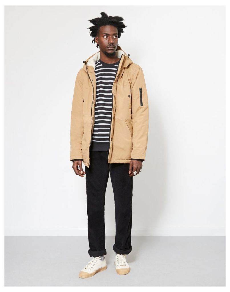 The Idle Man Sherpa Lined Parka Stone