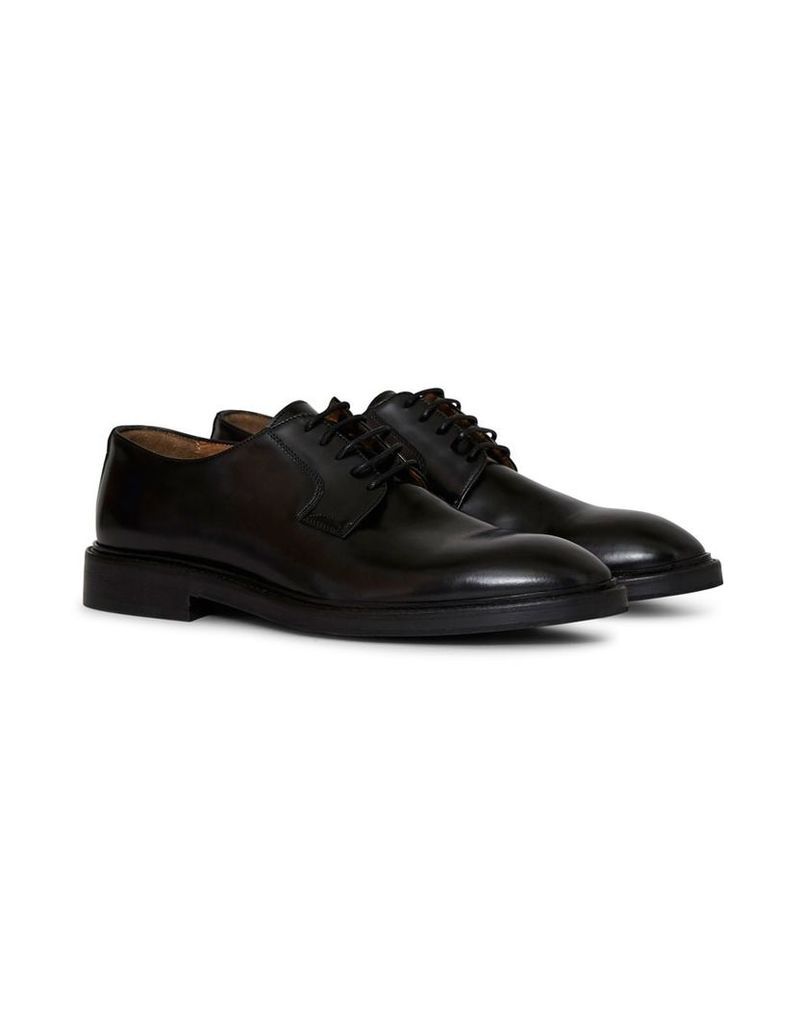 The Idle Man Leather Derby Shoe Black