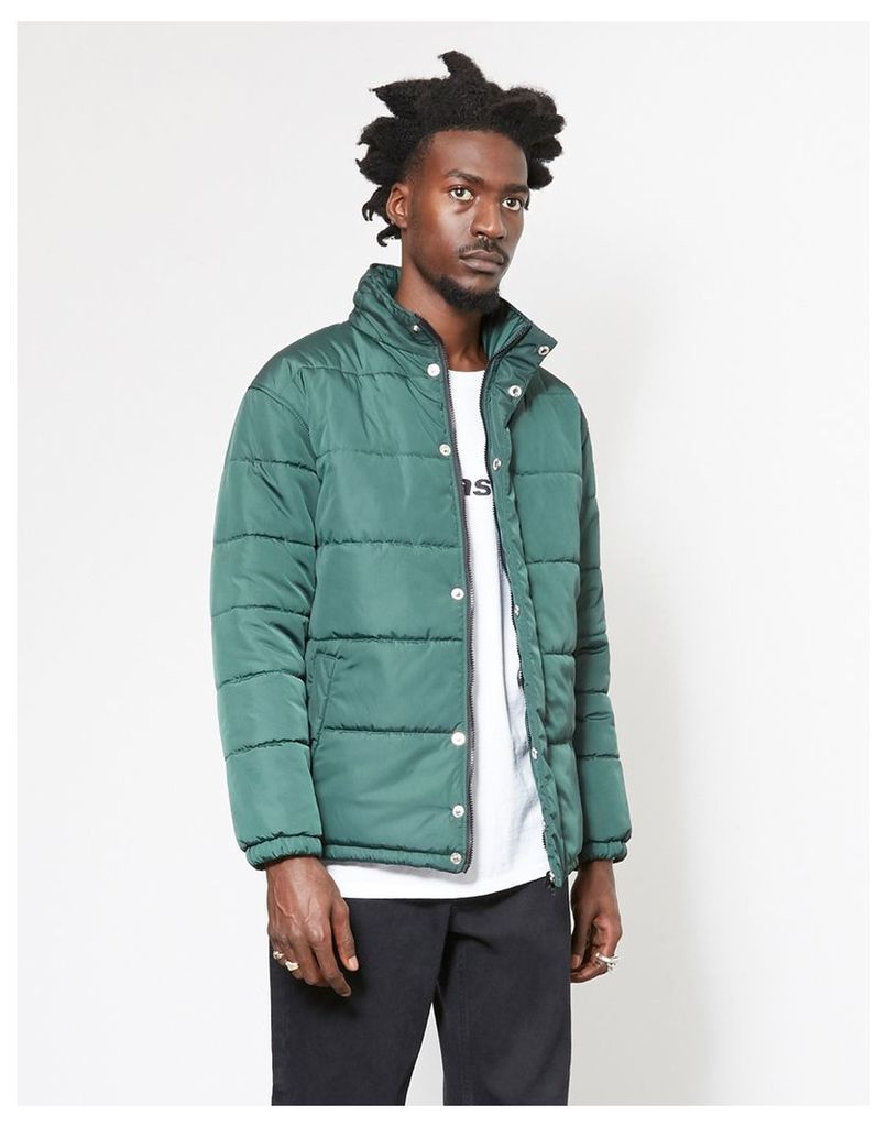 The Idle Man Puffer Jacket Green