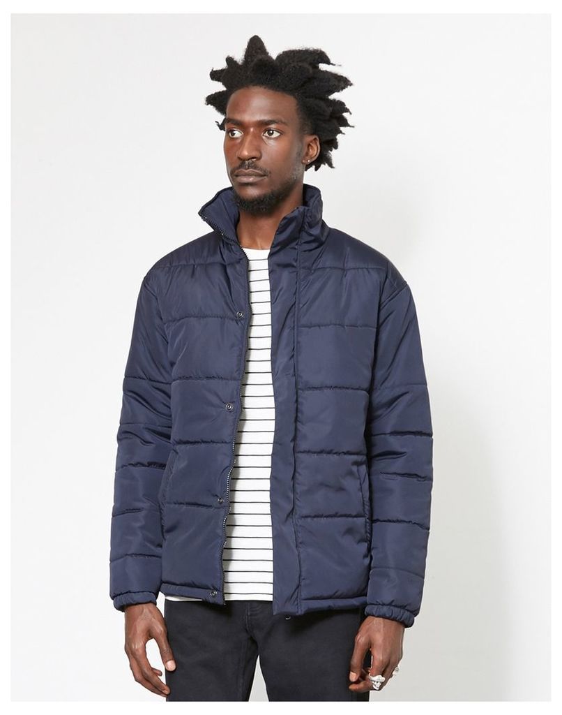 The Idle Man Puffer Jacket Navy