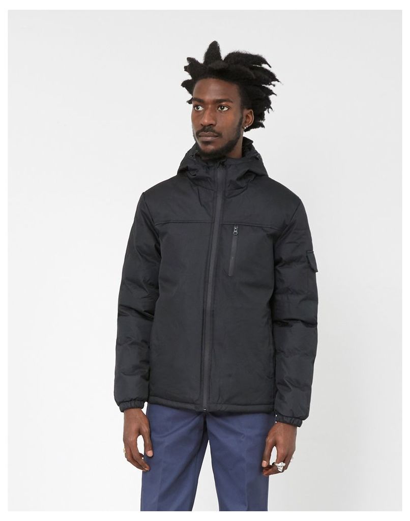 The Idle Man Panelled Puffer Jacket Black