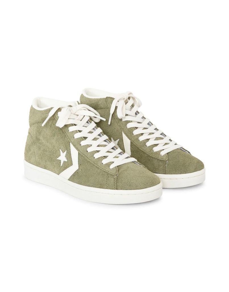 Converse Pro Leather '76 Suede Mid Green