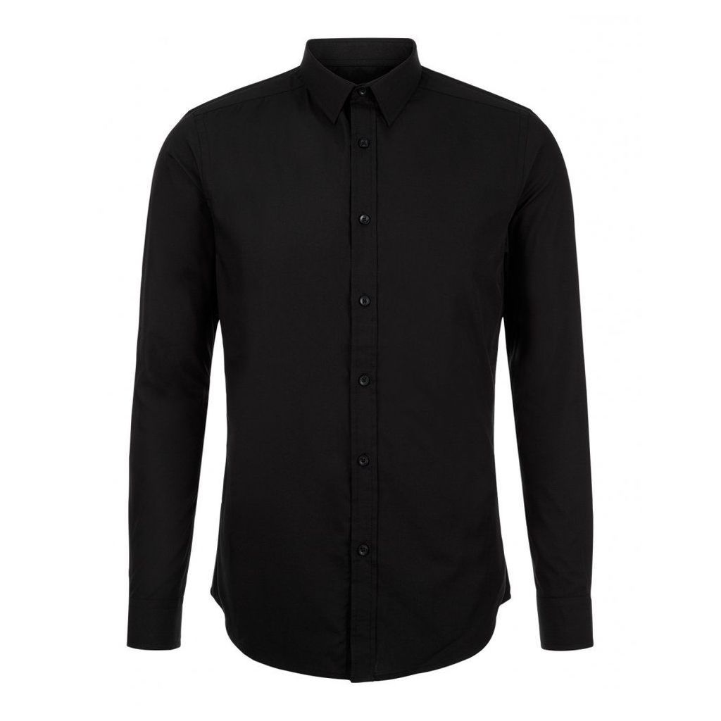 Men's Blue Inc Black Long Sleeve Basic Shirt, Black