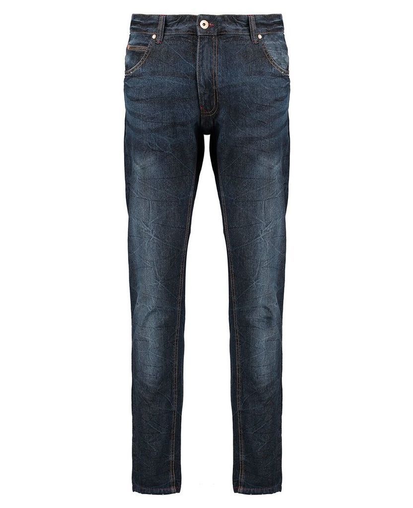 Men's Blue Inc Dark Stone Slim Fit 5 Pocket Denim Jeans, Blue