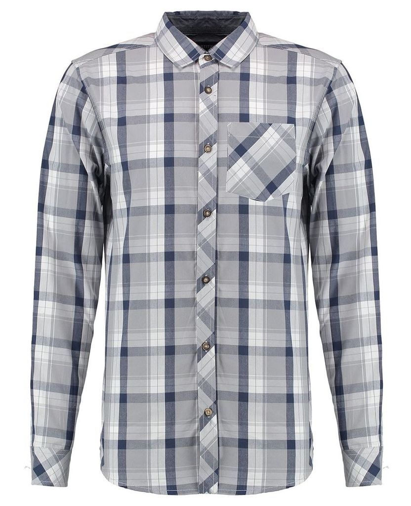 Men's Blue Inc Grey Check Shirt, Grey