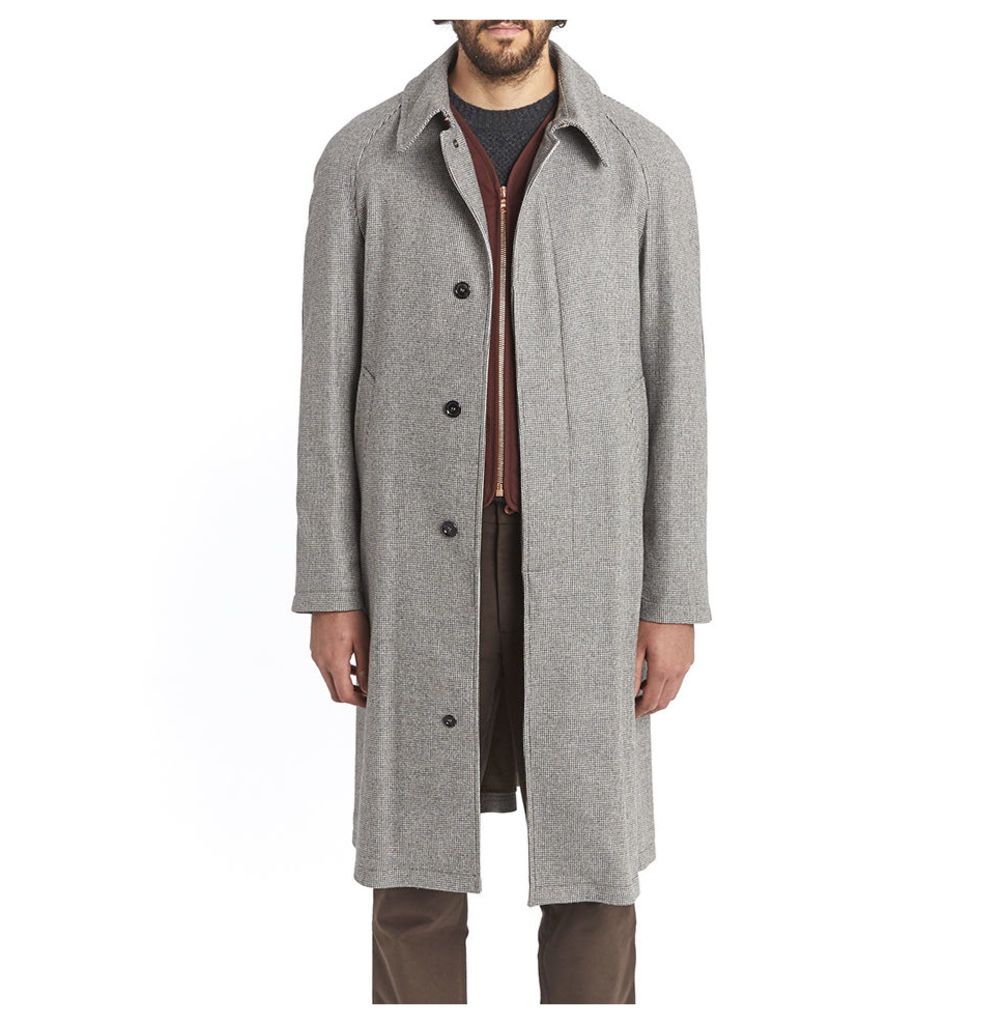 Cashmere Swagger Coat - Puppytooth