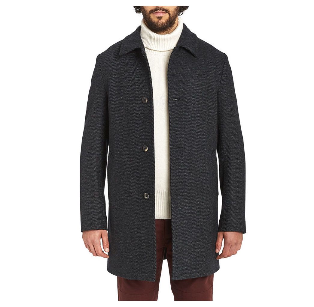 SB Wool Overcoat - Charcoal Herringbone