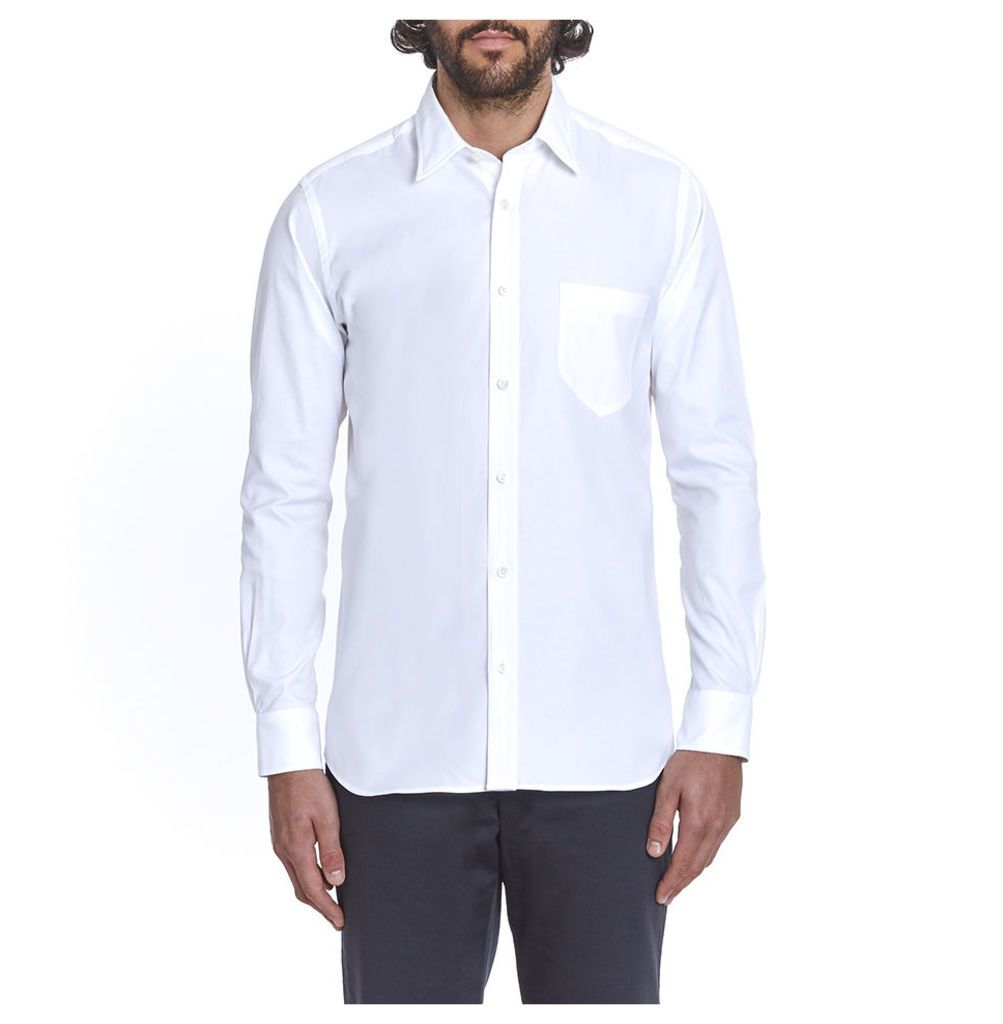 Cooper Plain Collar Shirt - Oxford White