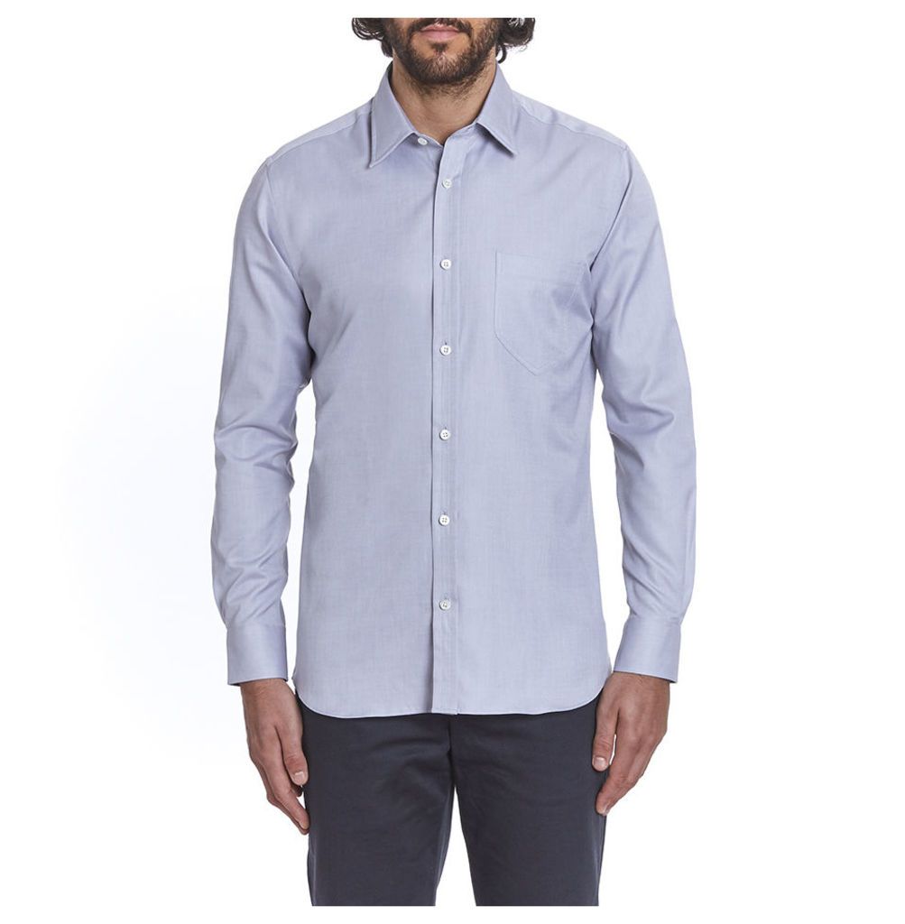 Cooper Plain Collar Shirt - Oxford Grey