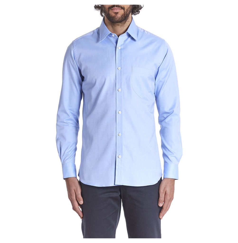 Cooper Plain Collar Shirt - Oxford Blue