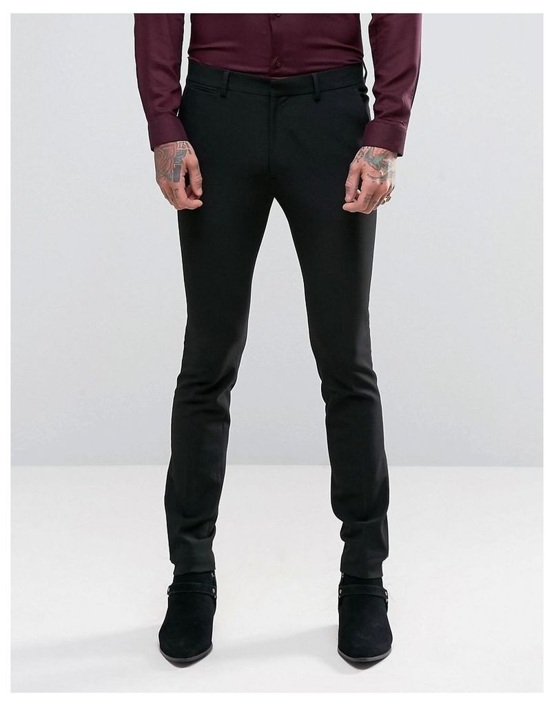 ASOS Super Skinny Suit Trousers In Black - Black