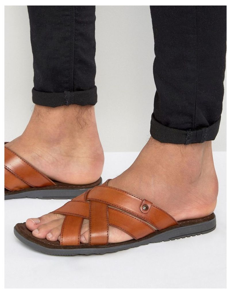 Base London Leather Sandals - Tan