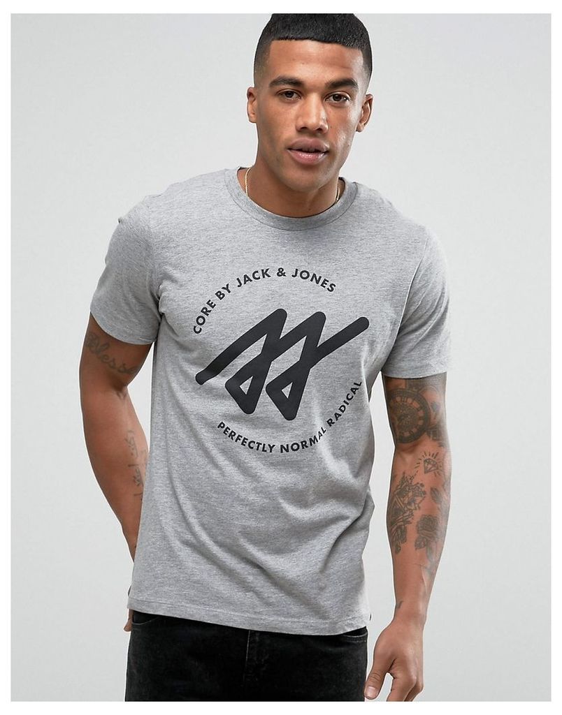 Jack & Jones Geometric Print T-Shirt - Grey
