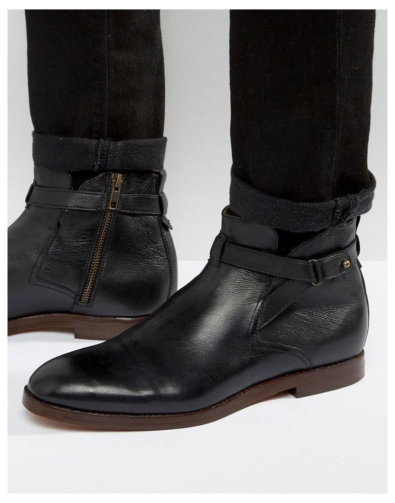 Hudson London Cutler Leather Jodphur Boots - Black