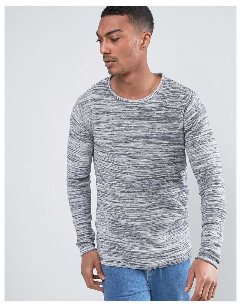 Only & Sons Lightweight Reverse Knit Top - Grey