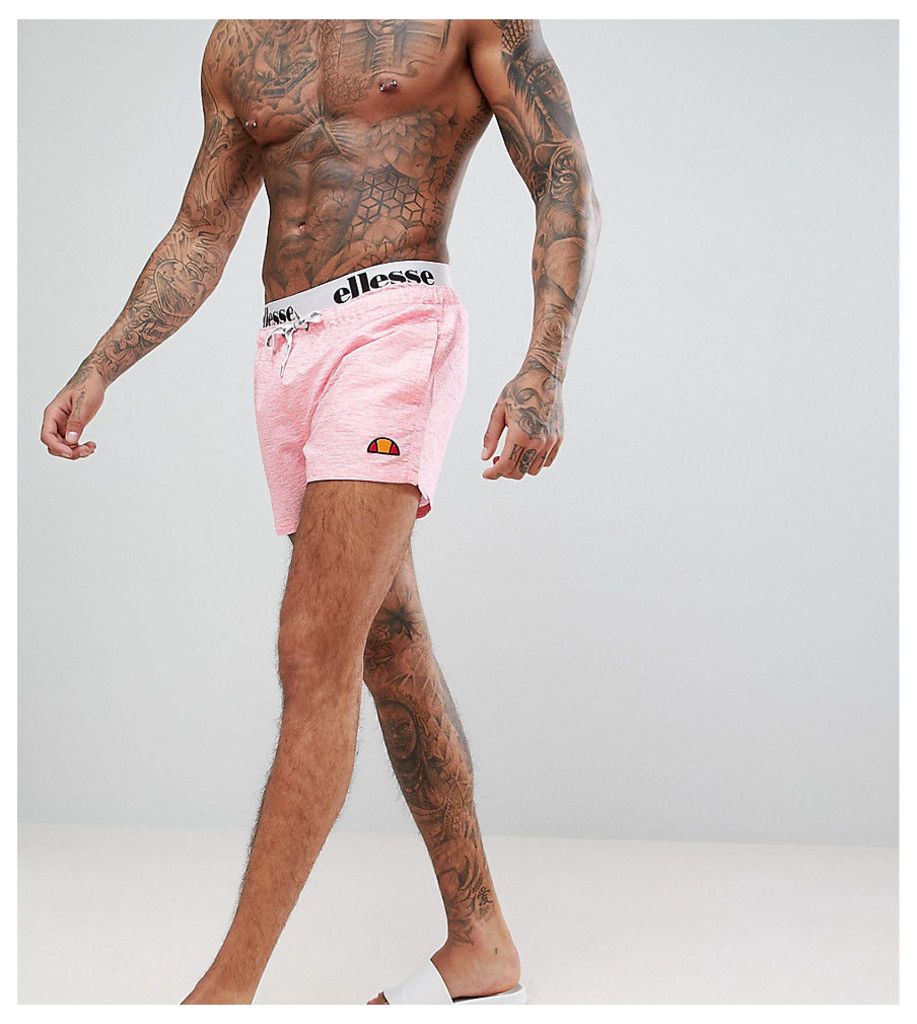 Ellesse Swim Shorts With Logo Waistband In Pink - Pink