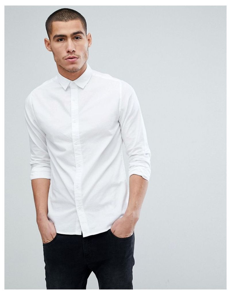 Only & Sons Oxford Shirt In Regular Fit - White
