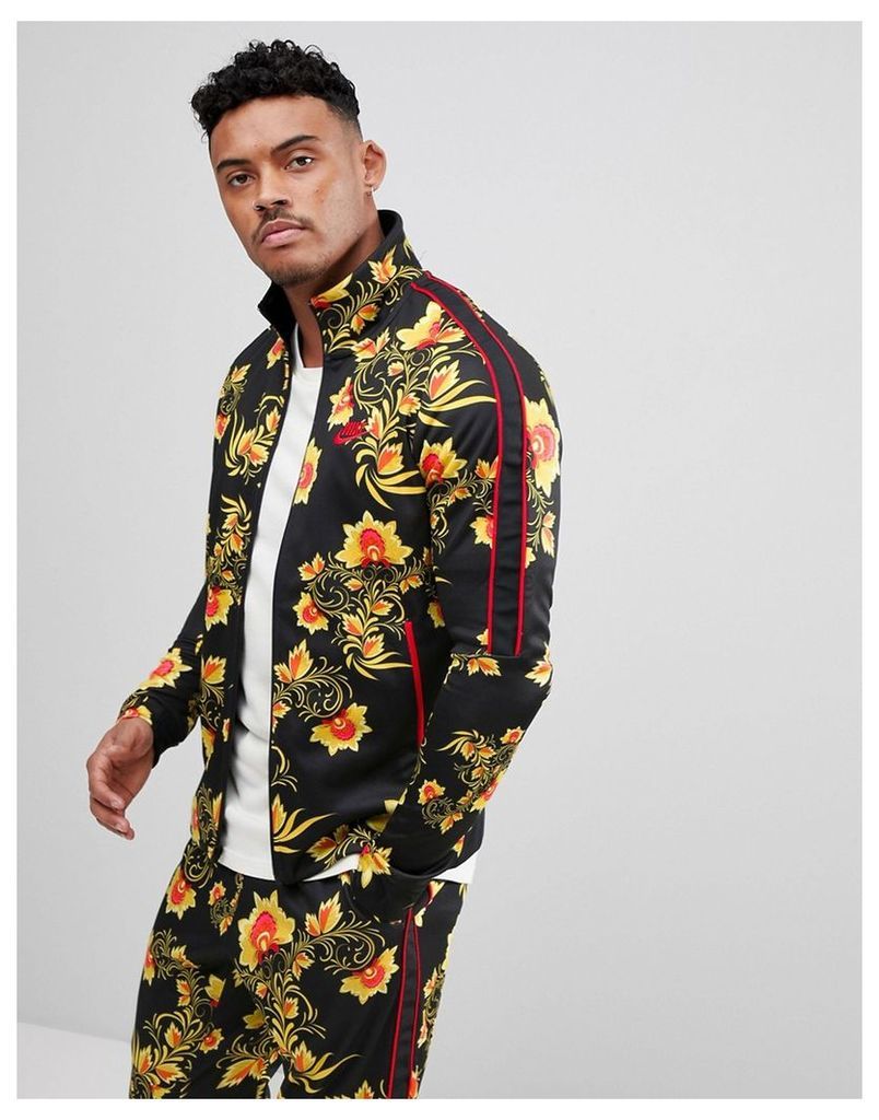 Nike Track Jacket In Floral Print In Black 909242-719 - Yellow by | Snap Fashion - Shop in a Snap