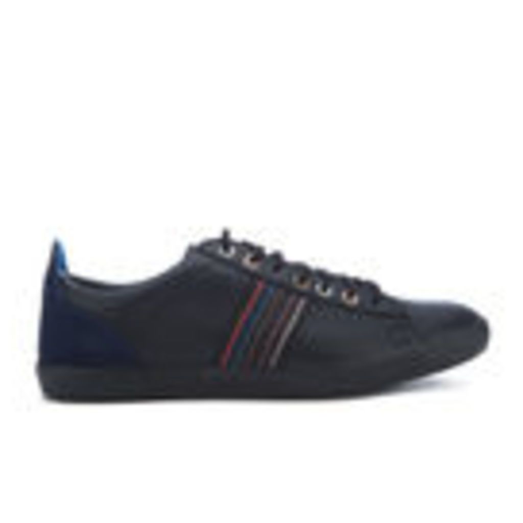 PS by Paul Smith Men's Osmo Leather Trainers - Black Mono Lux - UK 11