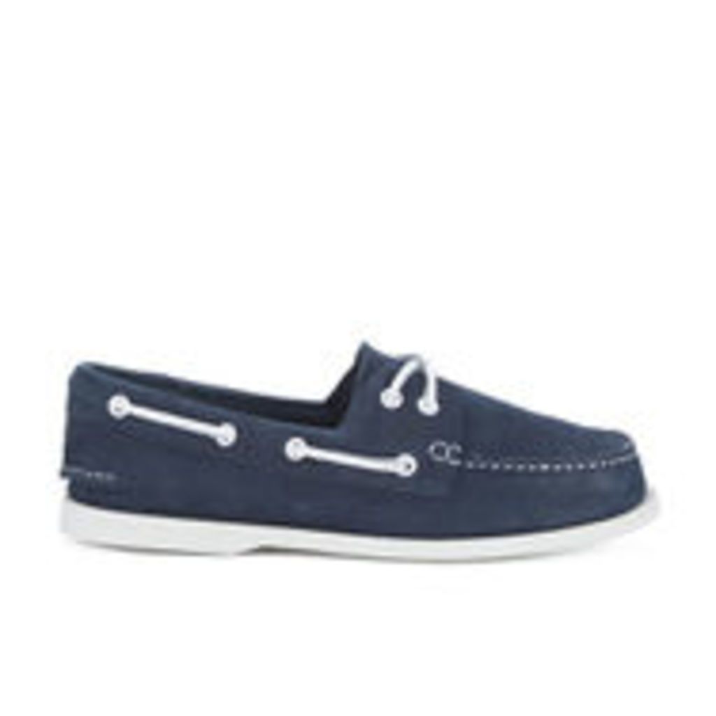 Sperry Men's A/O 2-Eye Washable Leather Boat Shoes - Navy - UK 9