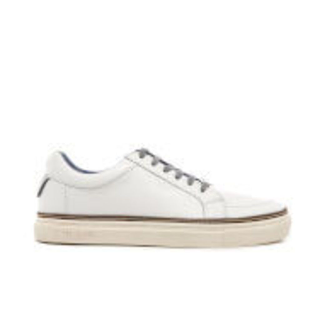 Ted Baker Men's Rouu Leather Cupsole Trainers - White - UK 11 - White