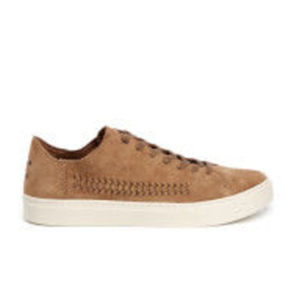 TOMS Men's Lenox Woven Panel Suede Trainers - Toffee Suede/Woven Panel - UK 9/US 10 - Tan