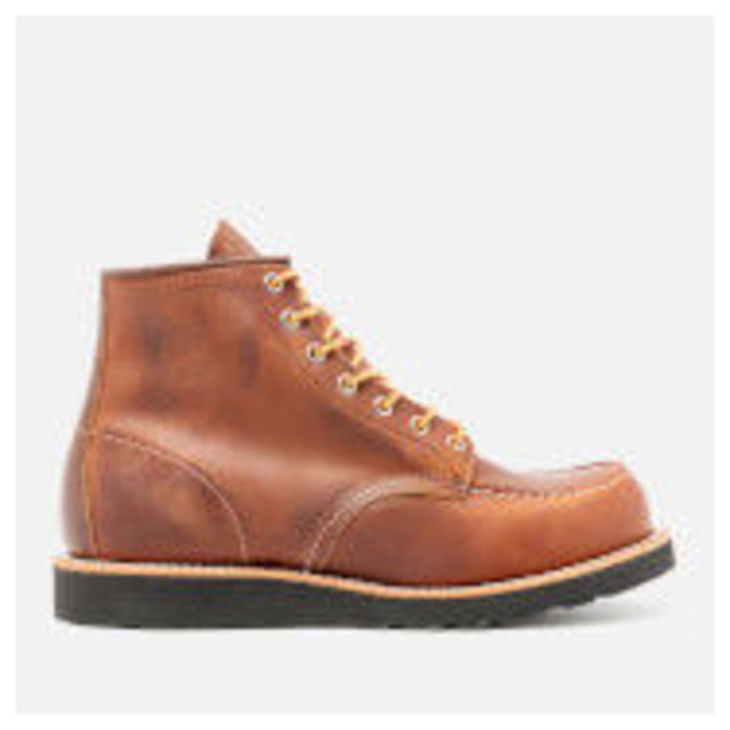 Red Wing Men's 6 Inch Moc Toe Leather Lace Up Boots - Copper Rough and Tough/Black Sole - UK 10/US 11