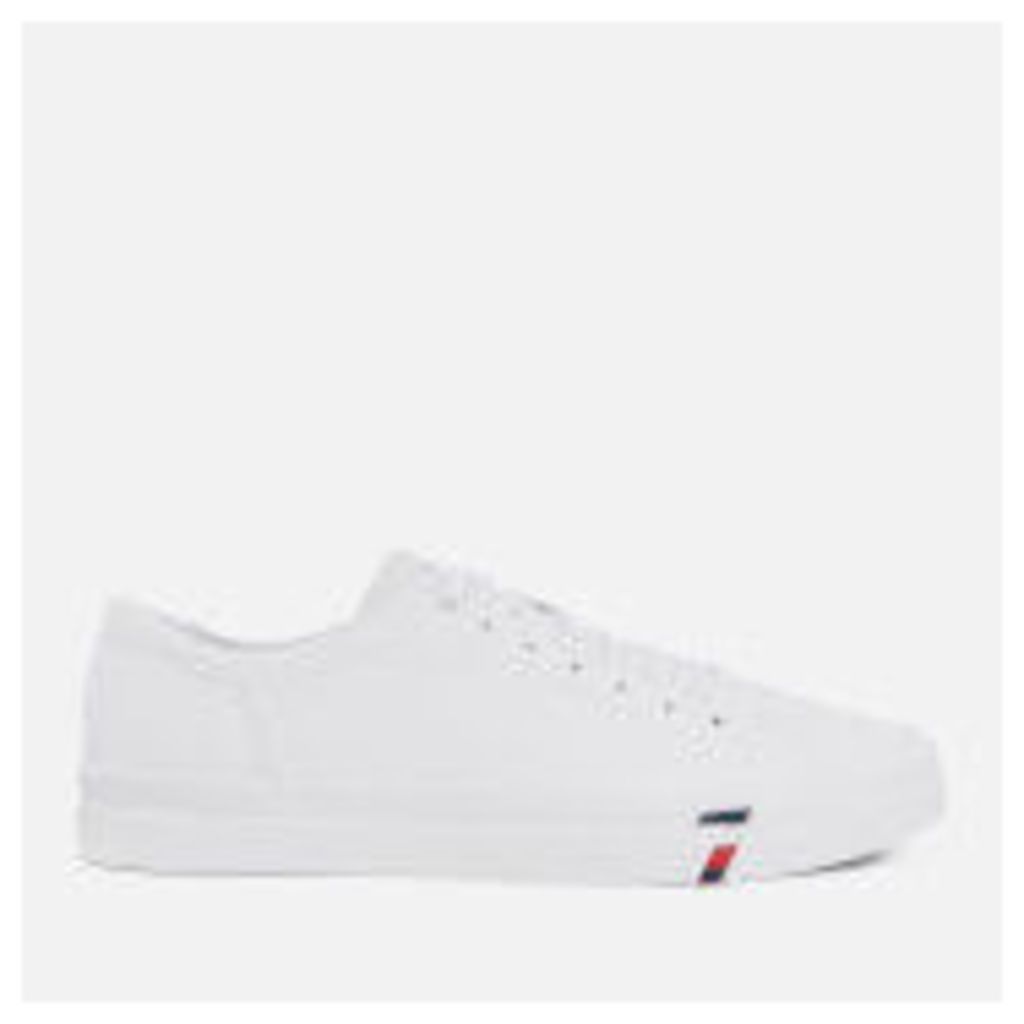 Tommy Hilfiger Men's Corporate Leather Low Top Trainers - White - UK 11 - White