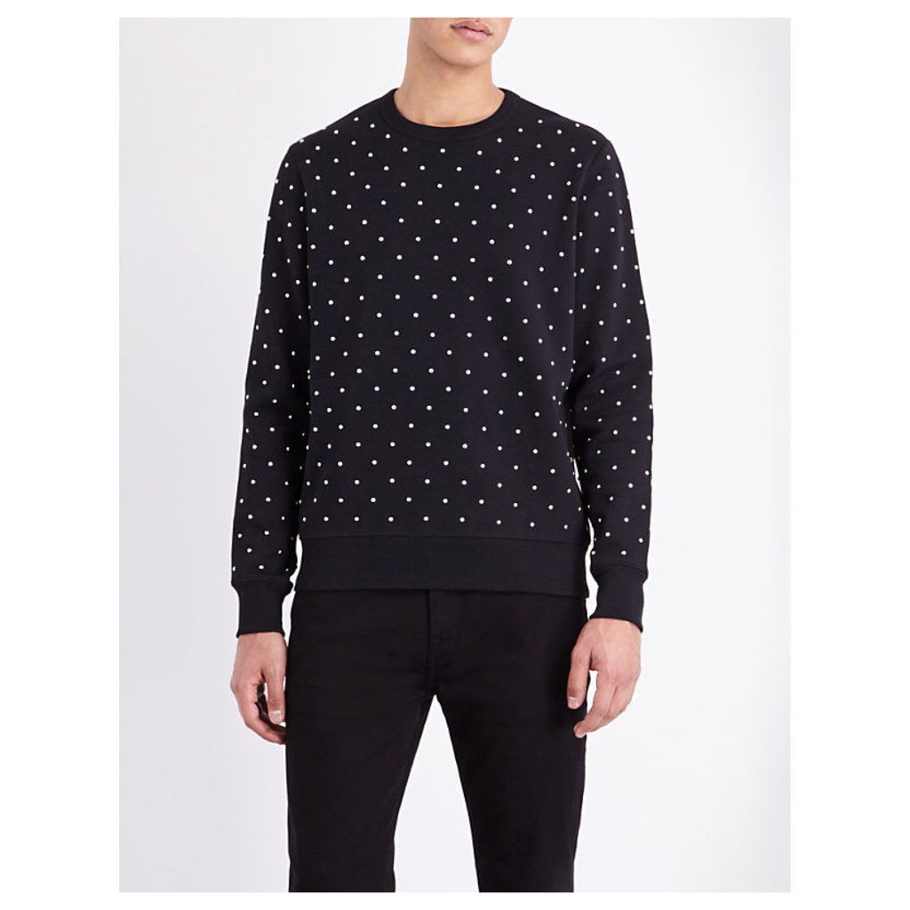 Burberry Riveted Jersey Sweatshirt, Men's, Size: Medium, Black