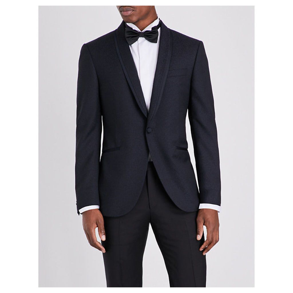 Corneliani Slim-fit wool blazer, Mens, Size: 40, Navy