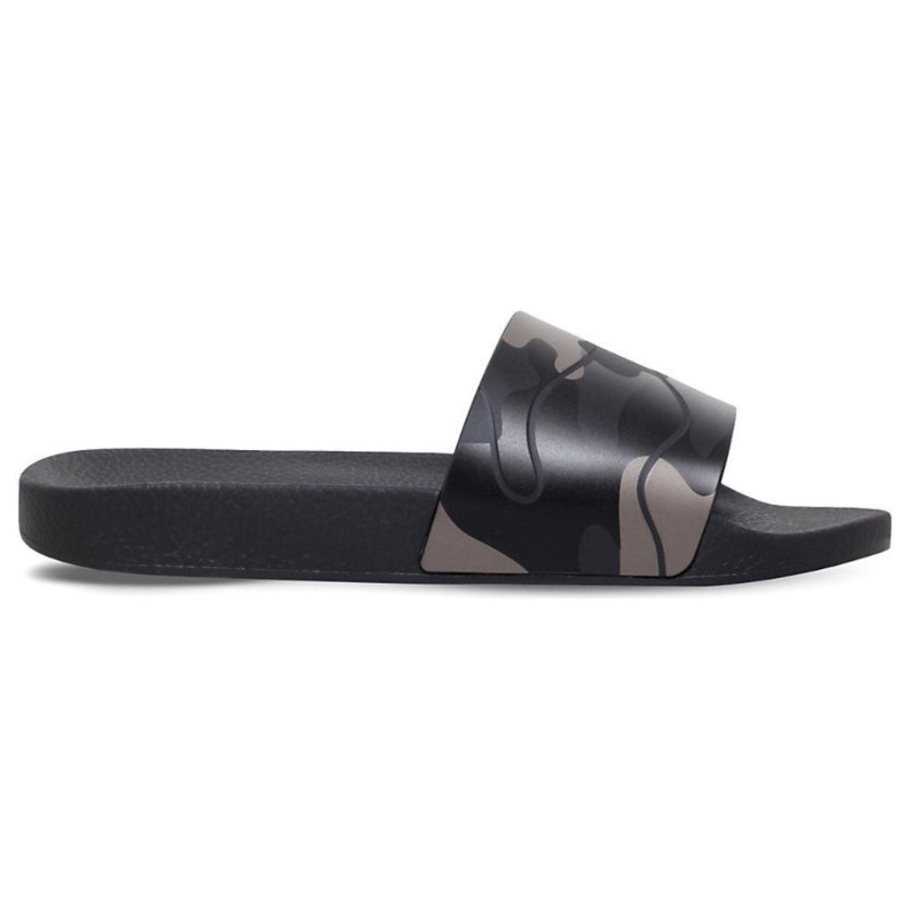 Valentino Camo-print rubber slider sandals, Mens, Size: EUR 42 / 8 UK MEN, Blk/other