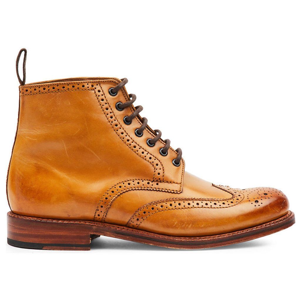 Grenson Sharp brogue boots, Mens, Size: EUR 44 / 10 UK MEN, Tan