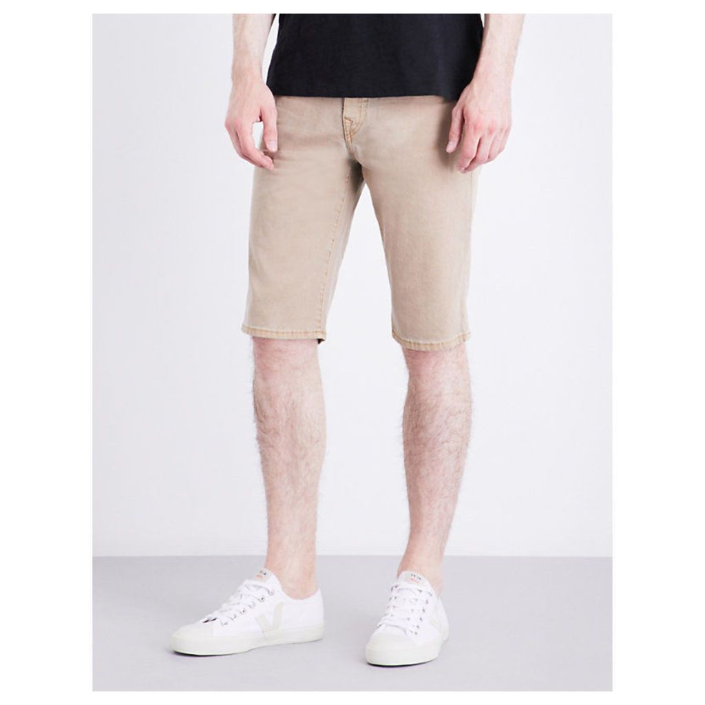 Geno straight-leg mid-rise stretch-denim shorts