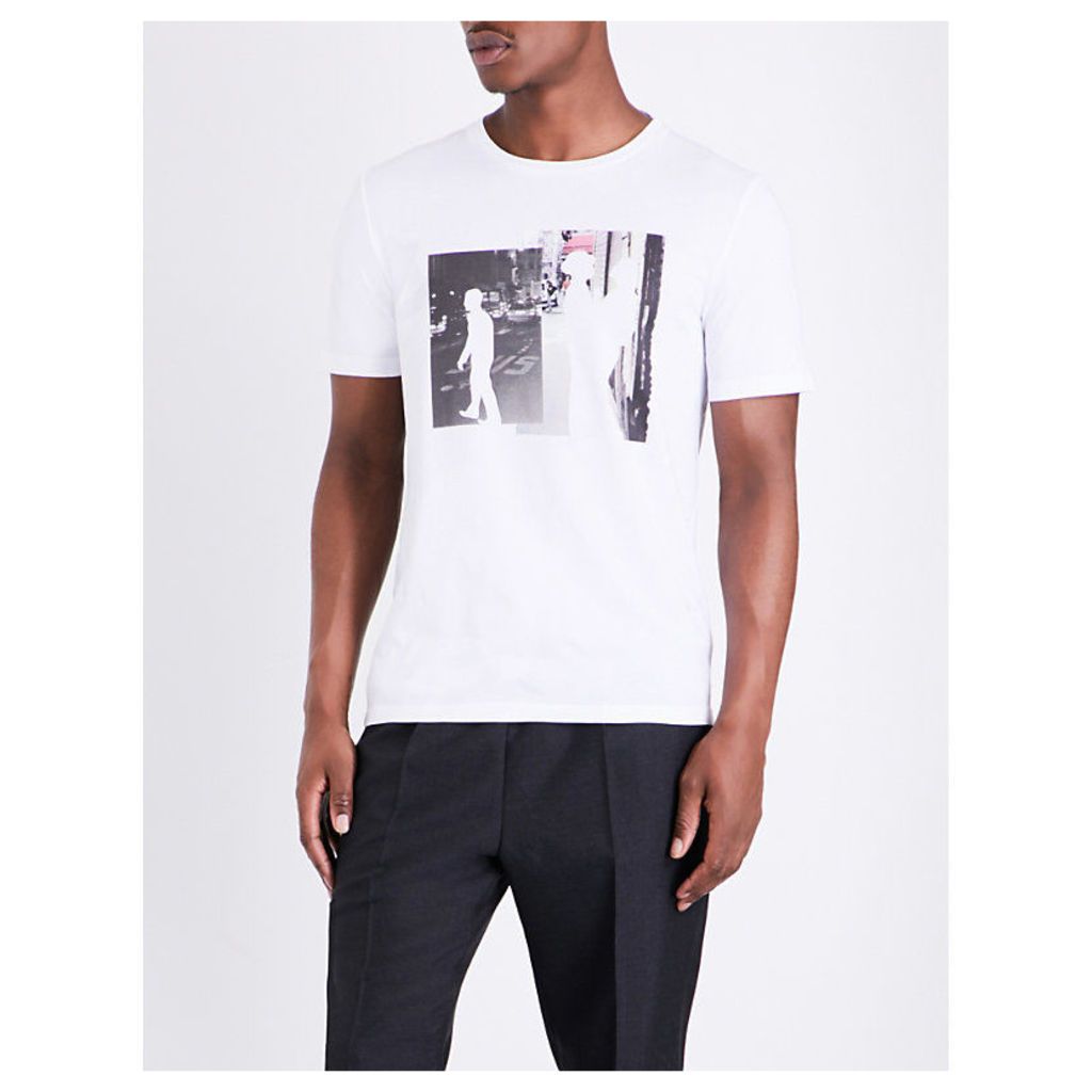 Maison Margiela Collage-print cotton T-shirt, Mens, Size: 42, White