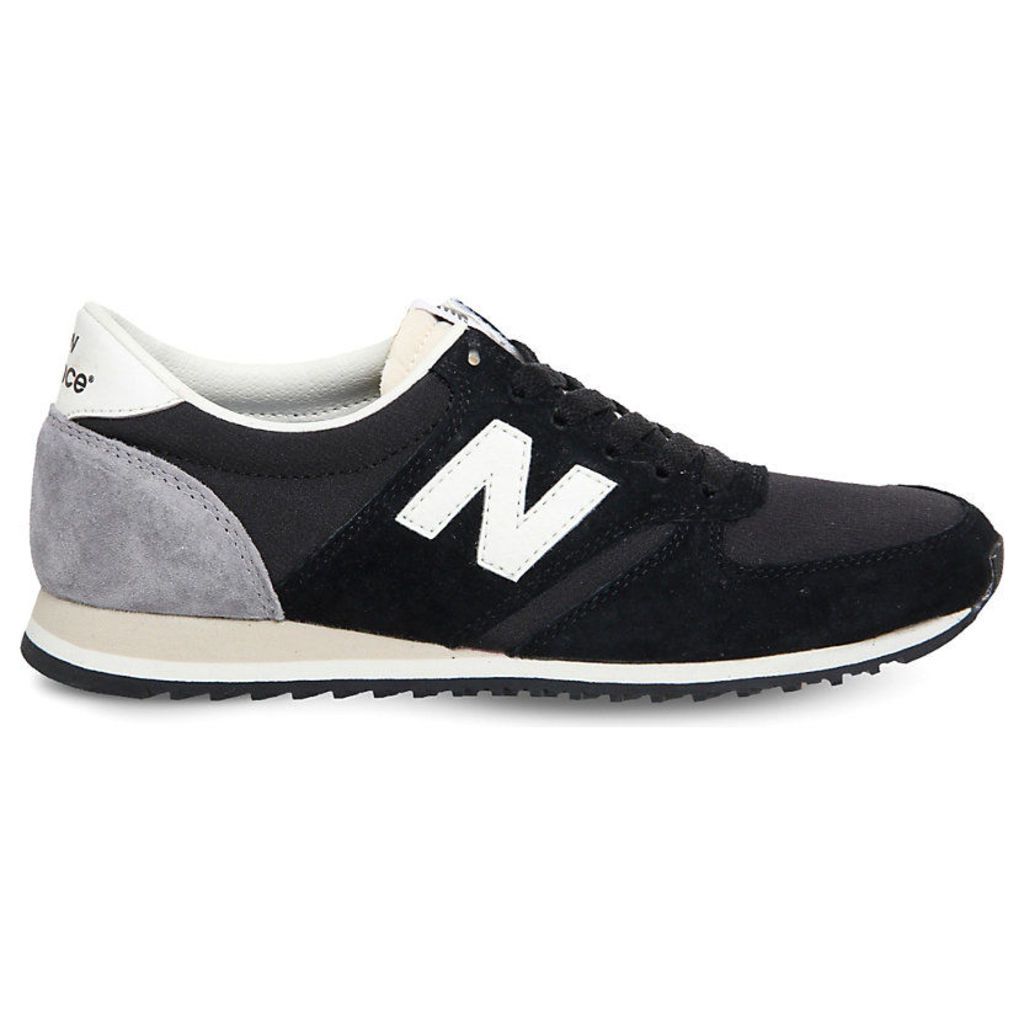 New Balance U420 suede and mesh trainers, Mens, Size: 7, New black white