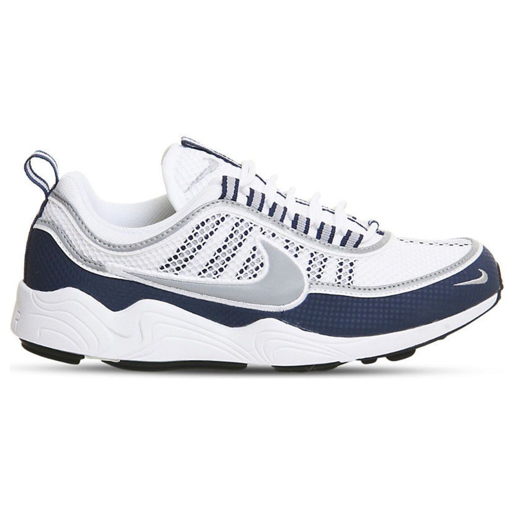 Nike Zoom Spiridon leather and mesh trainers, Mens, Size: 11, White silver