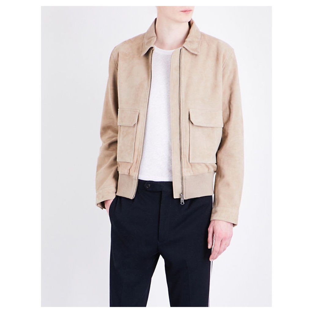 Chaz suede bomber jacket