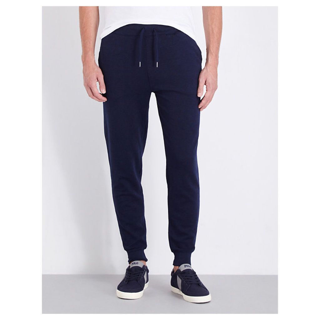 Polo Ralph Lauren Mid-rise cotton-jersey jogging bottoms, Mens, Size: M, Cruise  navy