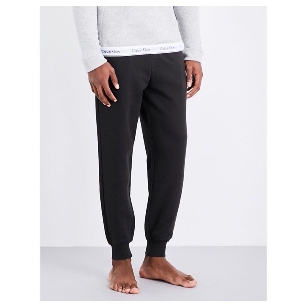 Calvin Klein Cotton-blend jogging bottoms, Mens, Size: M, Black