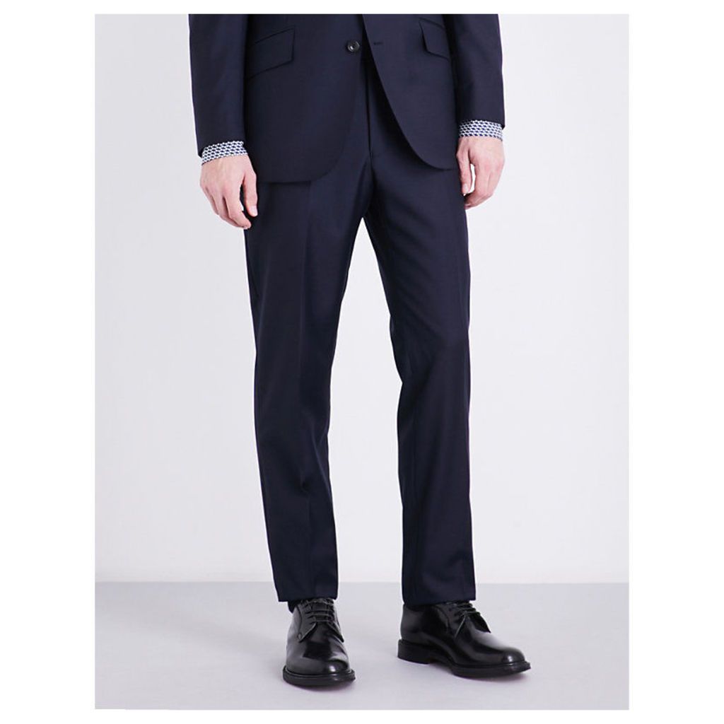 Checked regular-fit wool suit