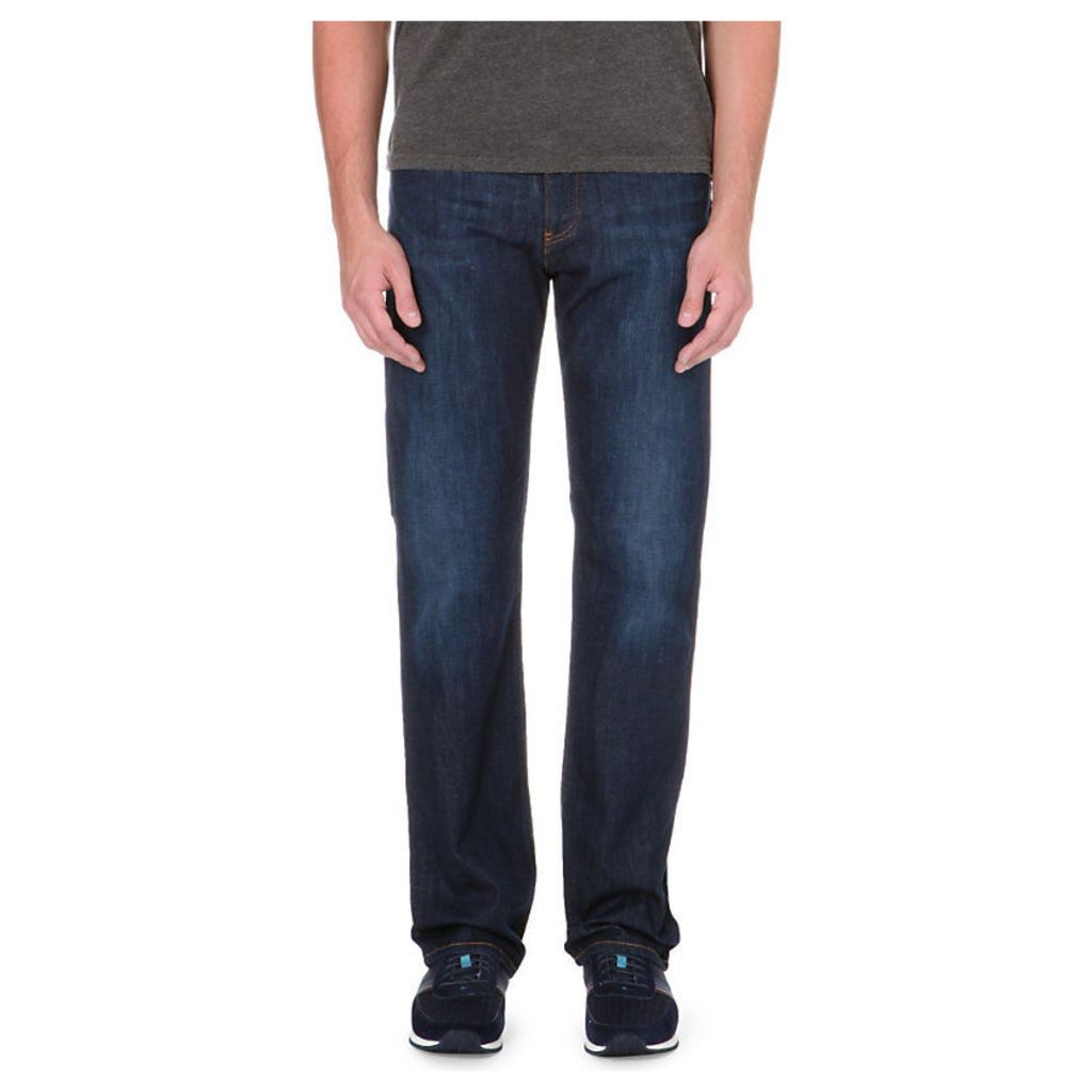 Armani Jeans Dark blue regular-fit stretch-denim jeans, Mens, Size: 22/05/1909, Blue