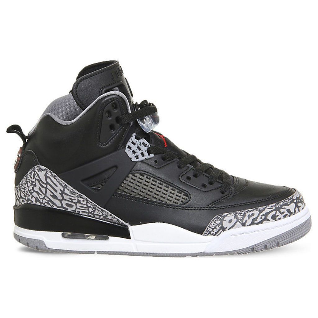 Spizike leather and mesh trainers