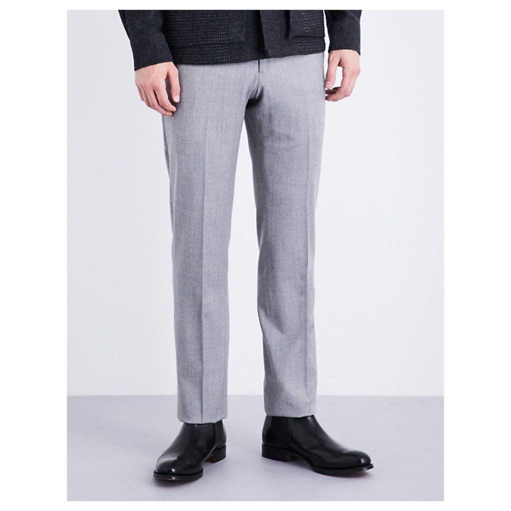 Modern-fit stretch-wool trousers