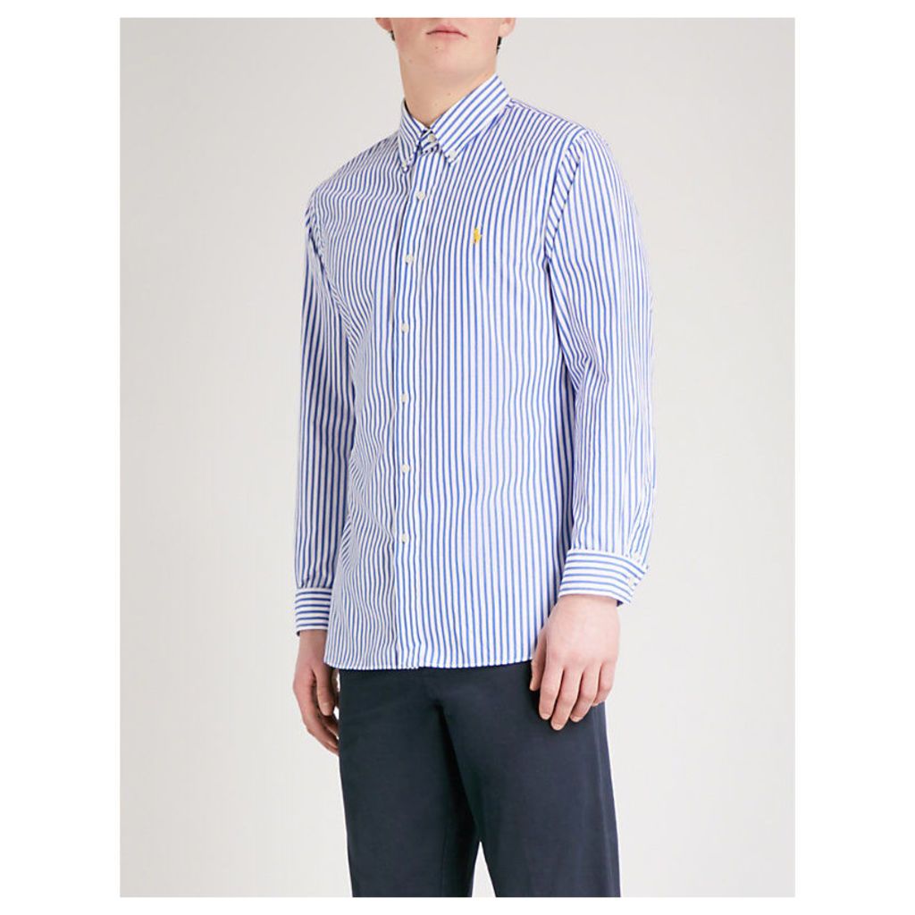 Striped slim-fit cotton shirt