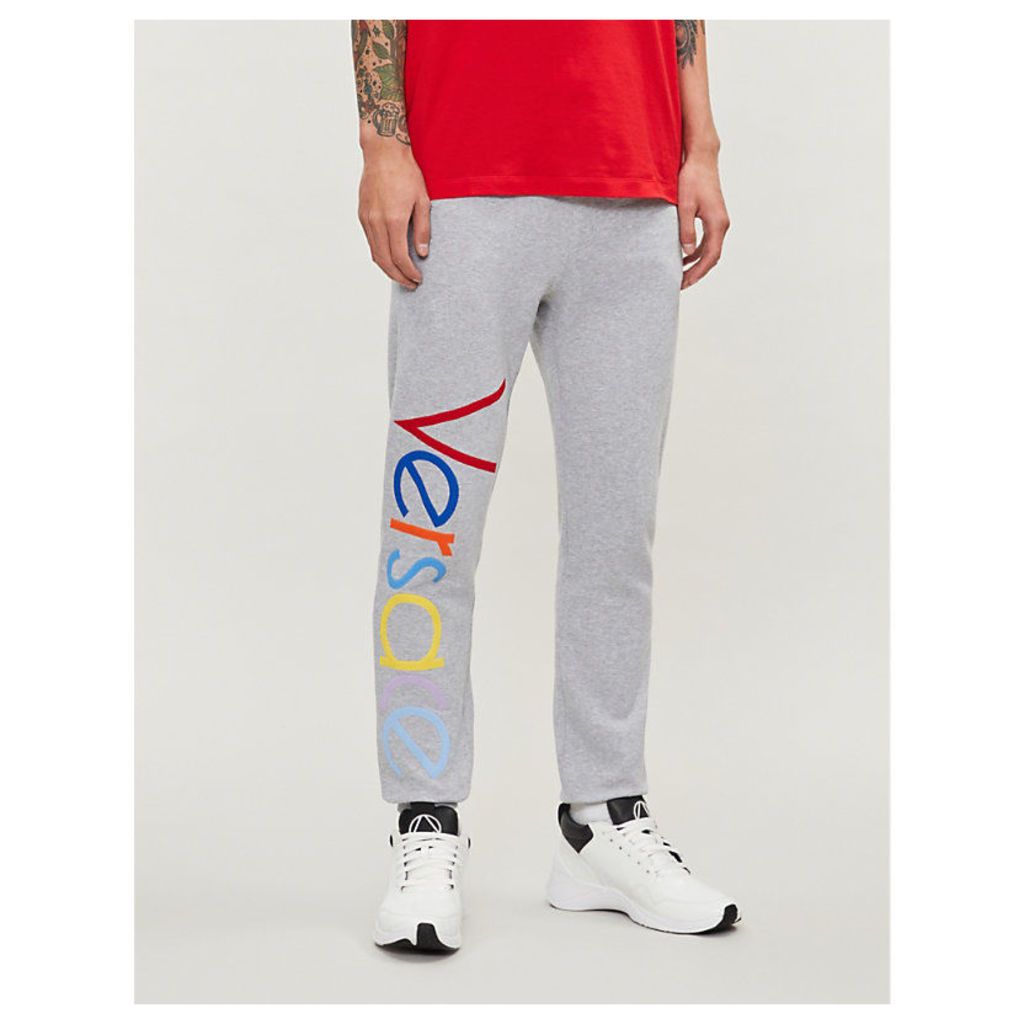 Logo-print tapered cotton-jersey jogging bottoms