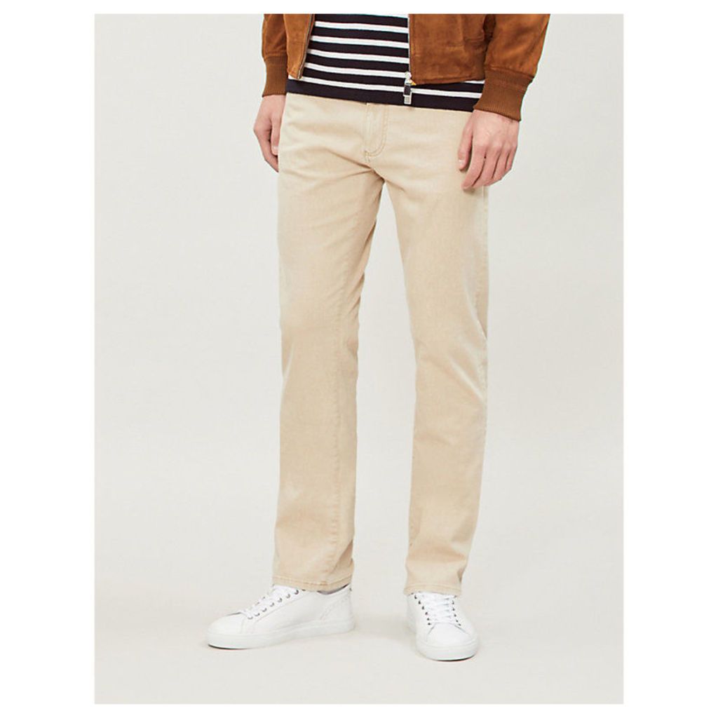 Faded mid-rise regular-fit jeans