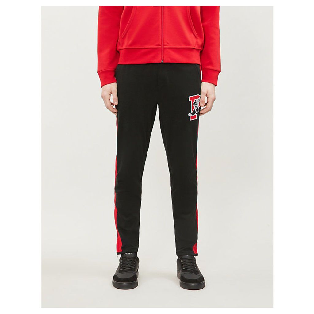 P-Wing embroidered cotton-jersey jogging bottoms
