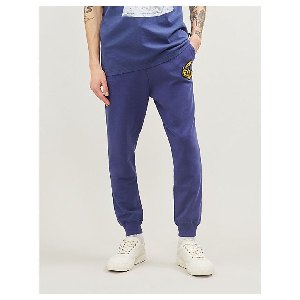 Orb logo-embroidered cotton-jersey jogging bottoms